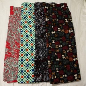 4 LuLaRoe Cassie skirts medium